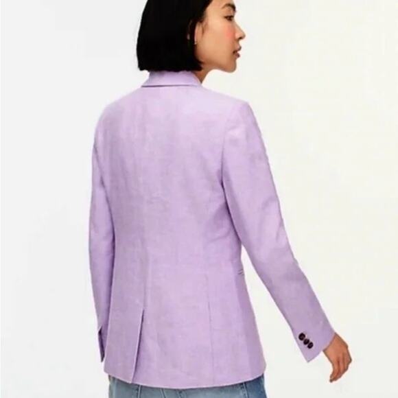 J. Crew Parke Blazer Linen Blend Lined One Button in Orchid Women’s Size 2 - Picture 2 of 11